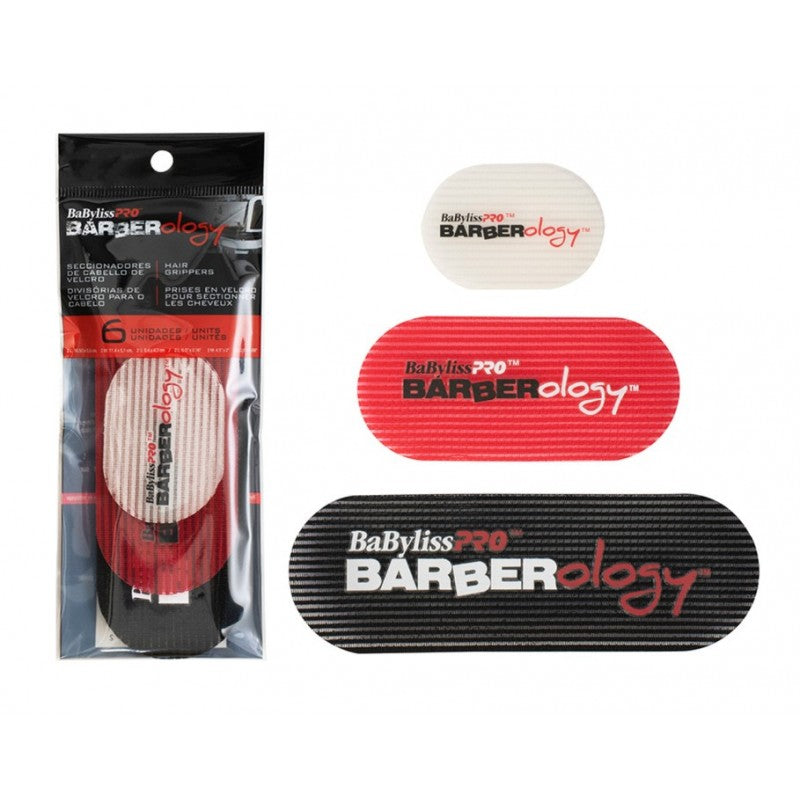 BABYLISSPRO BARBEROLOGY HAIR HOLDERS 6PK (#BVGRIP)
